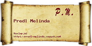 Predl Melinda névjegykártya