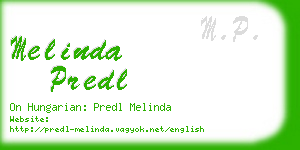 melinda predl business card